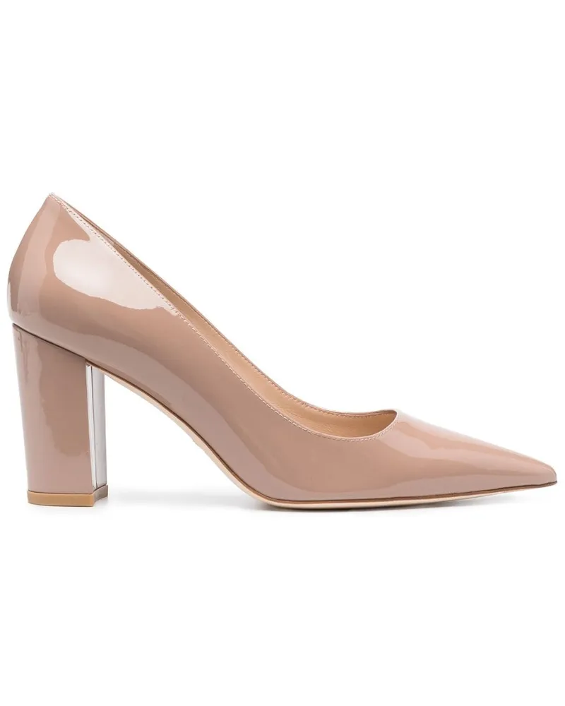 Stuart Weitzman Block Pumps 85mm - Nude Nude