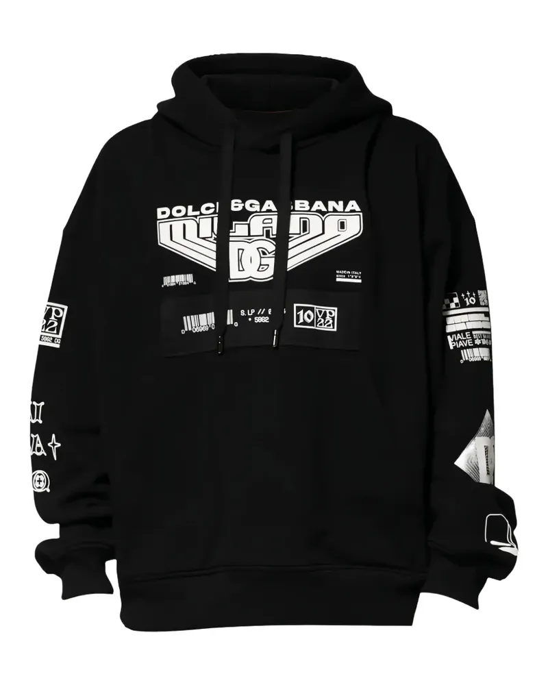 Dolce & Gabbana Hoodie mit Logo-Print - Schwarz Schwarz