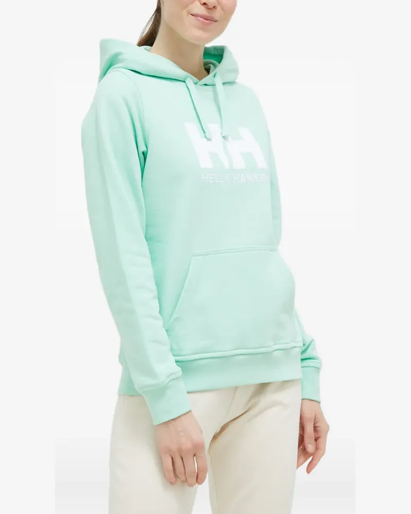 Helly Hansen logo-print pouch-pocket hoodie - Grün Grün