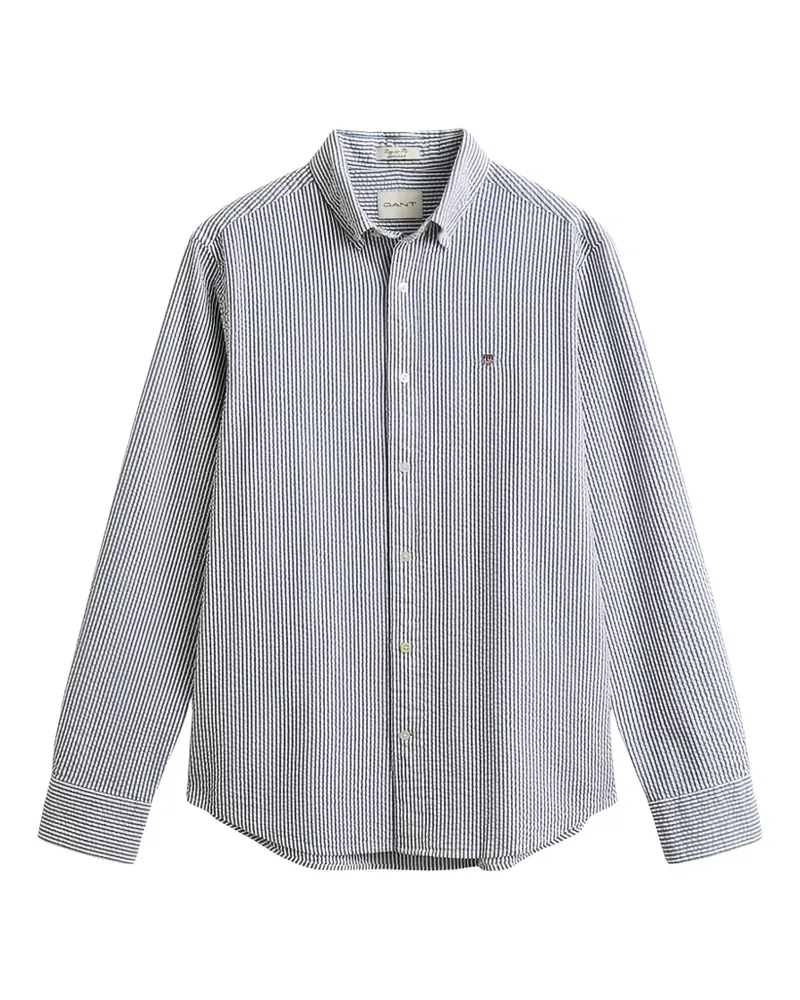 Gant striped seersucker shirt - Blau Blau