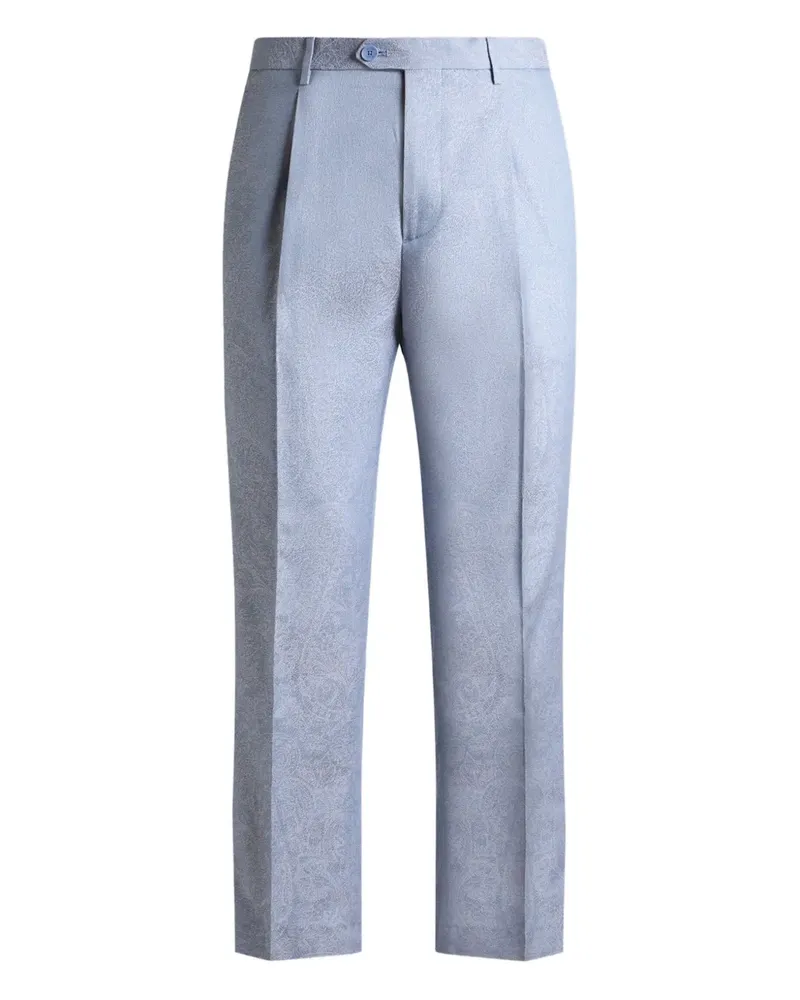 Etro Hose mit Paisley-Jacquard - Blau Blau