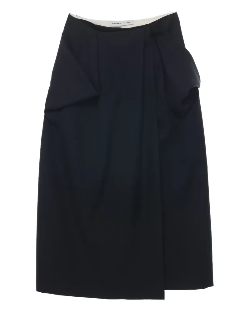 Carven Drapierter Minirock mit Schleife - Schwarz Schwarz