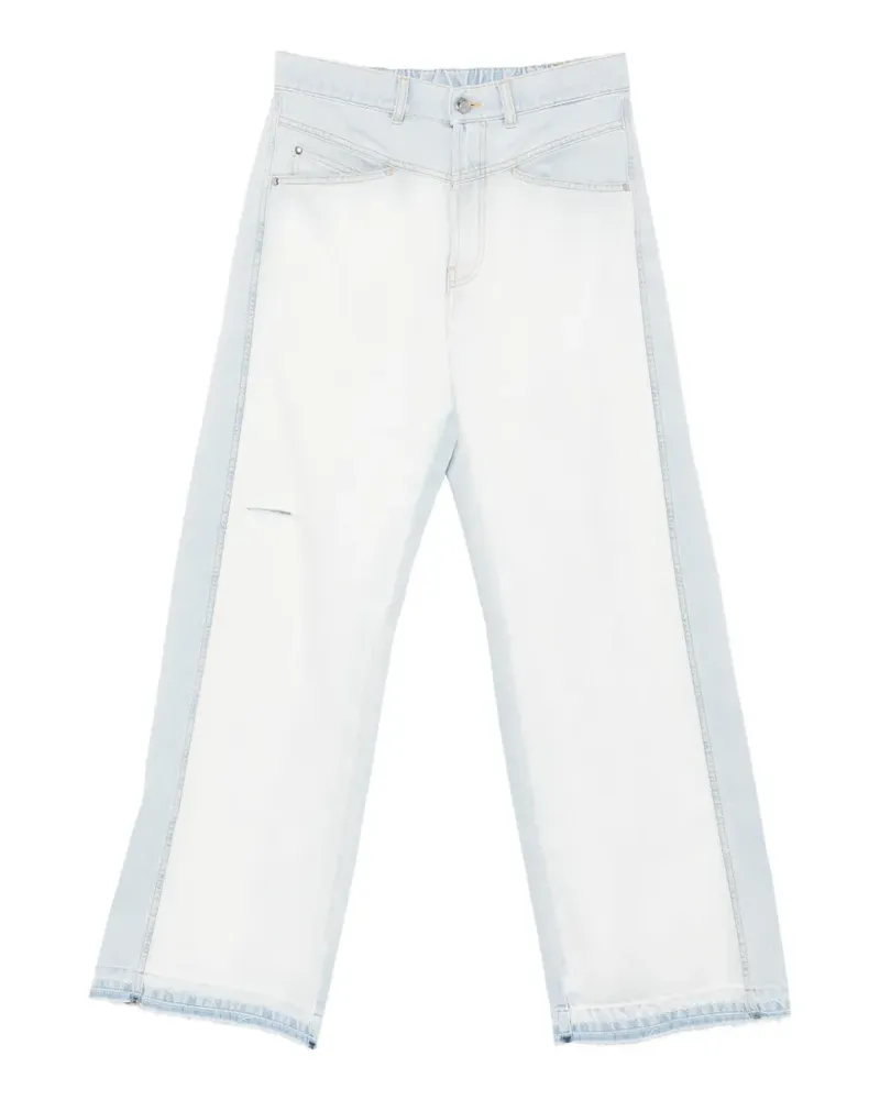 Circus Hotel panelled distressed jeans - Blau Blau
