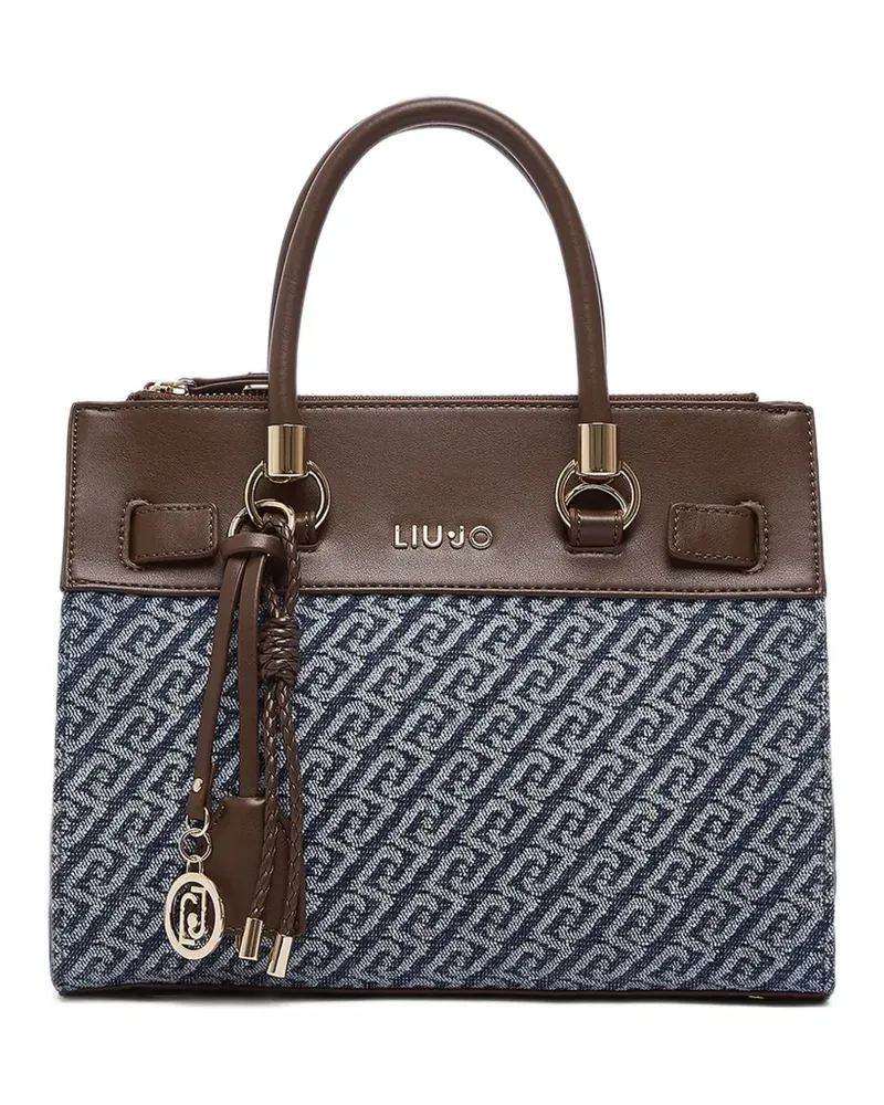 Liu Jo Kleine Satchel-Tasche in Jeansoptik - Blau Blau