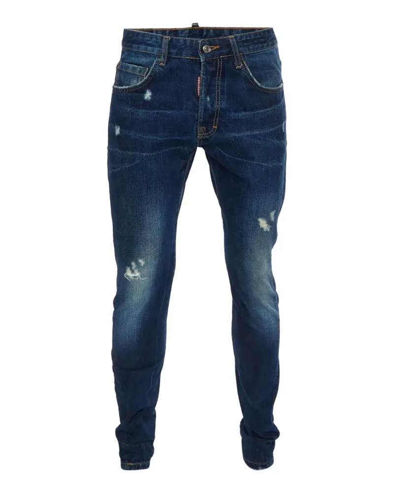 Dsquared2 Slim-Fit-Jeans im Distressed-Look - Blau Blau