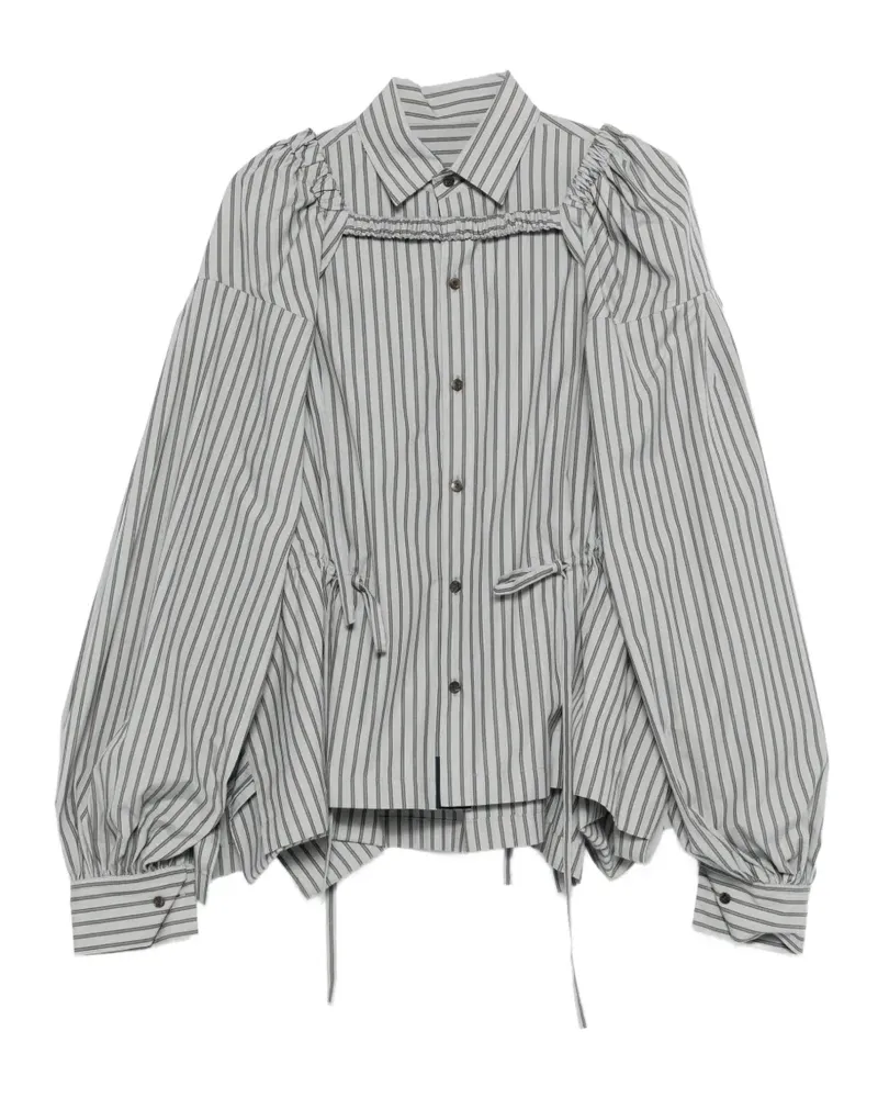 Yohji Yamamoto Gestreiftes Hemd - Grau Grau