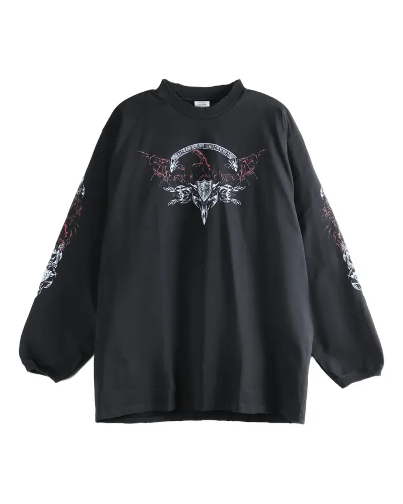 VETEMENTS graphic sweatshirt - Schwarz Schwarz