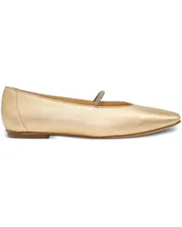 Pedro Garcia Ballerinas im Metallic-Look Gold