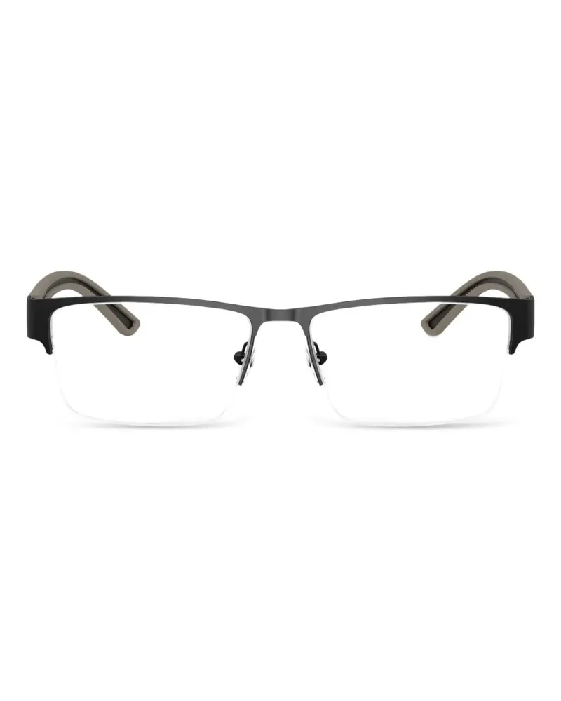 Emporio Armani rectangle-frame glasses - Schwarz Schwarz
