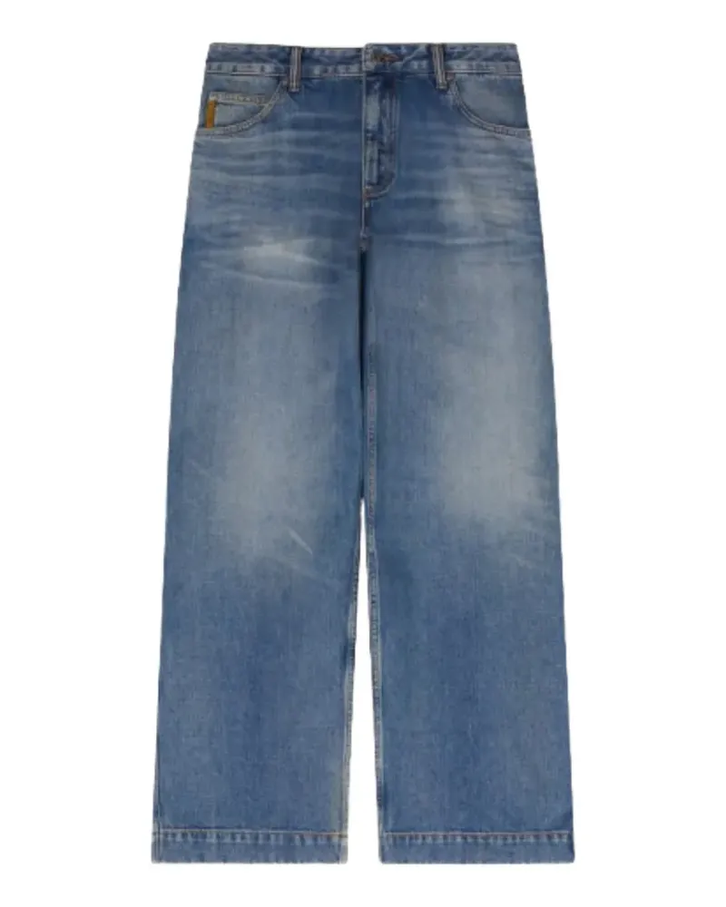 Emporio Armani J90 loose-fit faded straight-leg jeans - Blau Blau