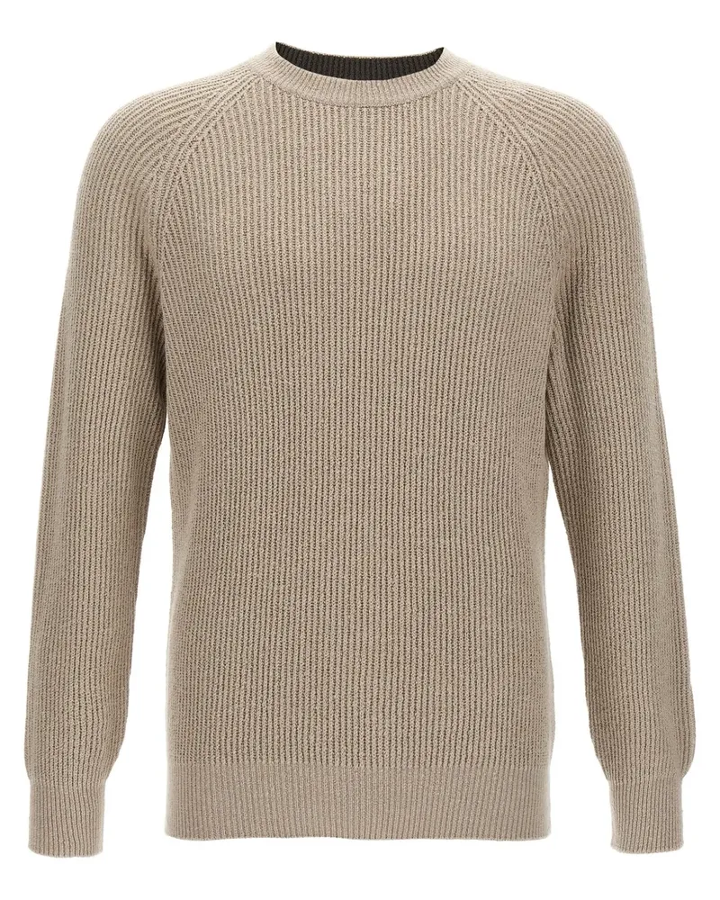 Brunello Cucinelli Gerippter Strickpullover - Nude Nude