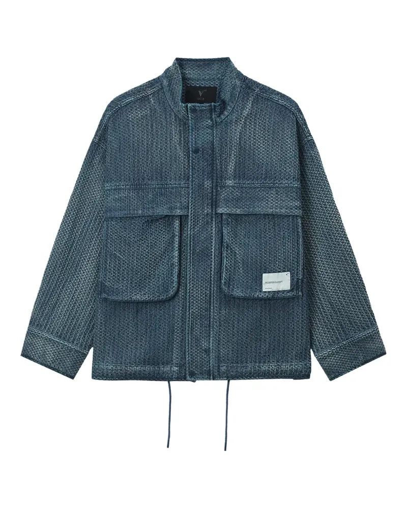 FIVE CM Jacke mit Waffelstruktur - Blau Blau