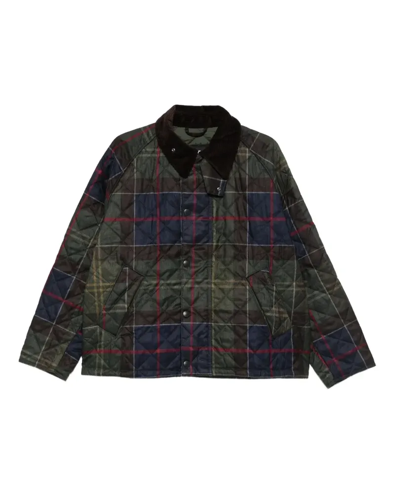 Barbour quilted tartan jacket - Grün Grün