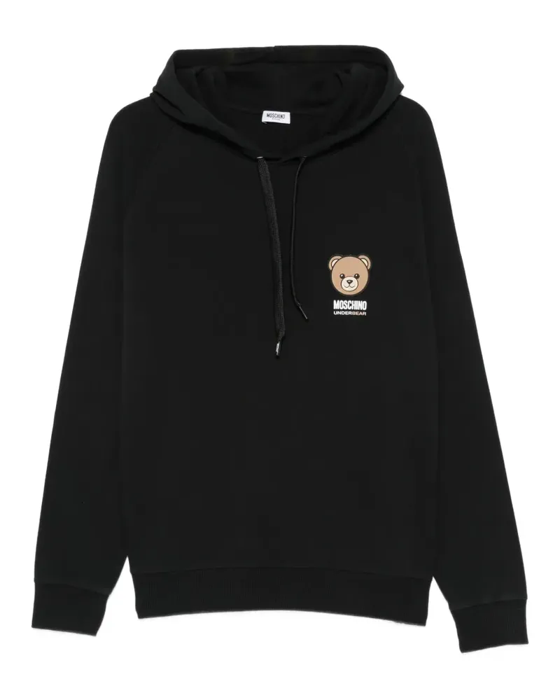 Moschino logo-print hoodie - Schwarz Schwarz