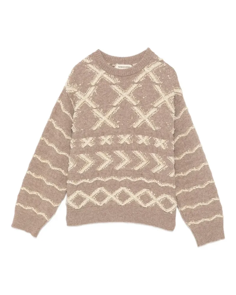 Namacheko teddy crewneck sweater - Nude Nude