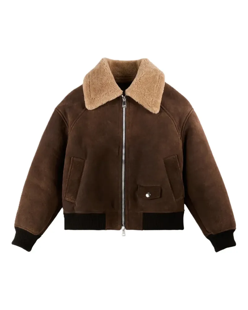 Hogan bomber jacket in waxed shearling - Braun Braun