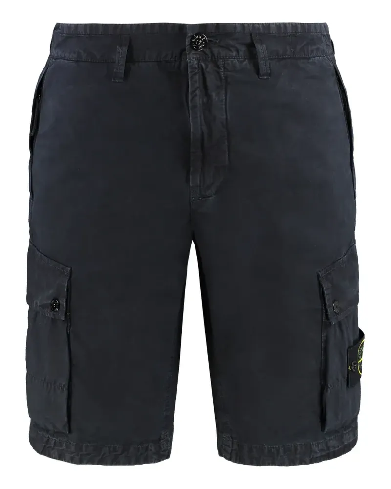 Stone Island Compass-patch cargo shorts - Blau Blau