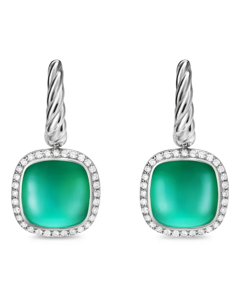David Yurman Albion Hängeohrringe aus Sterlingsilber mit Diamant Silber