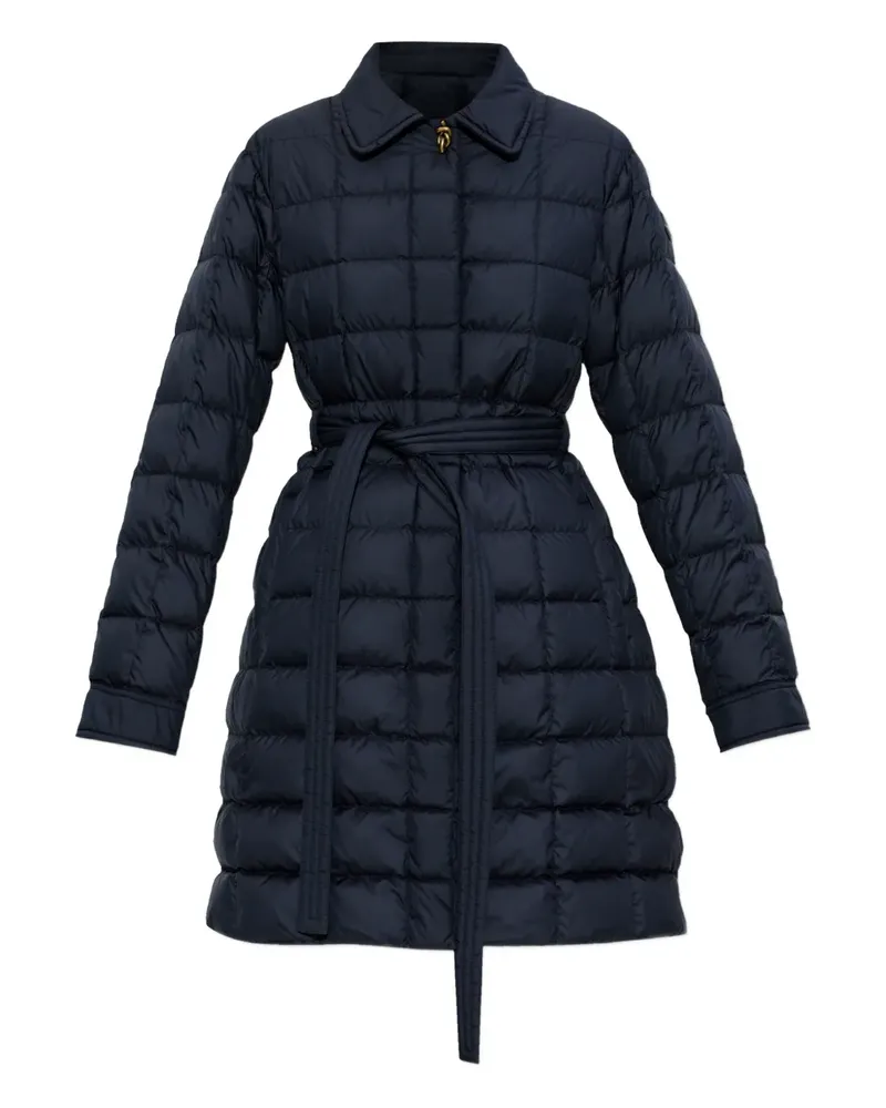 Moncler Gresillon quilted belted coat - Blau Blau