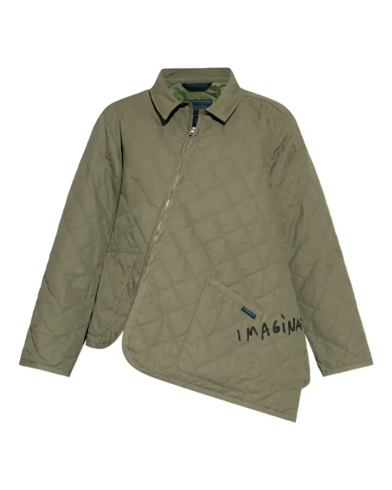 Comme des Garçons quilted asymmetric jacket - Grün Grün