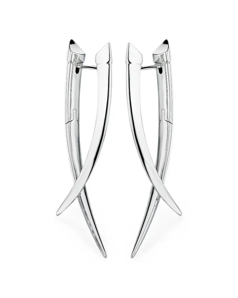 Shaun Leane Sabre Crossover Earrings - Silver - Silber Silber