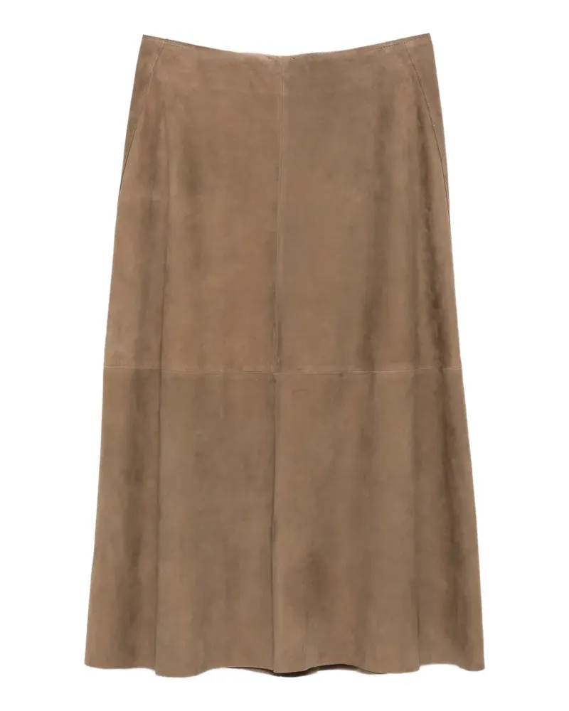 Arma Melita suede midi skirt - Nude Nude