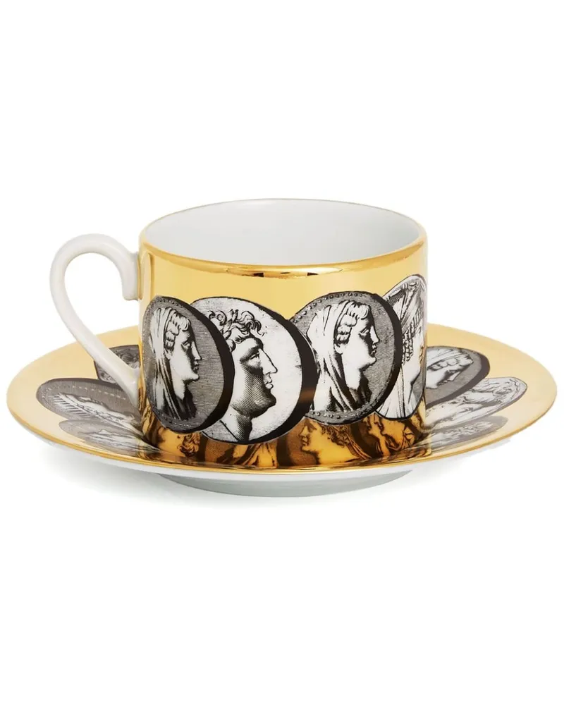 Fornasetti Cammei Teetasse Gold