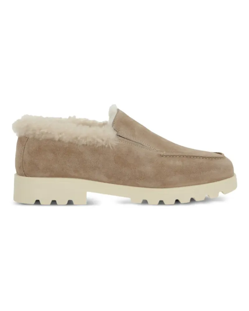 Santoni Loafer aus Wildleder - Nude Nude