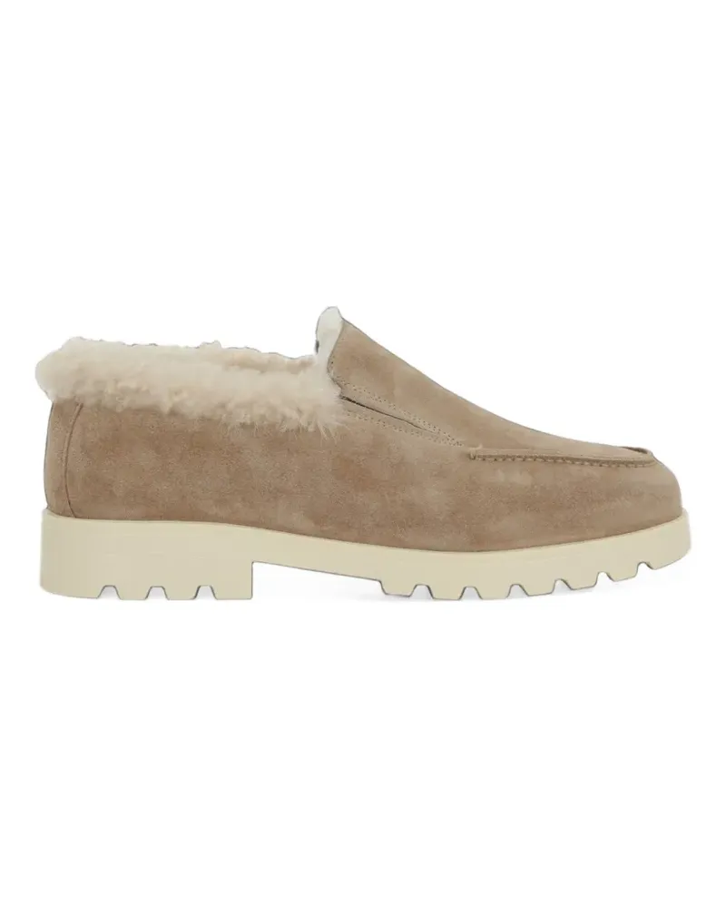 Santoni suede loafers - Nude Nude