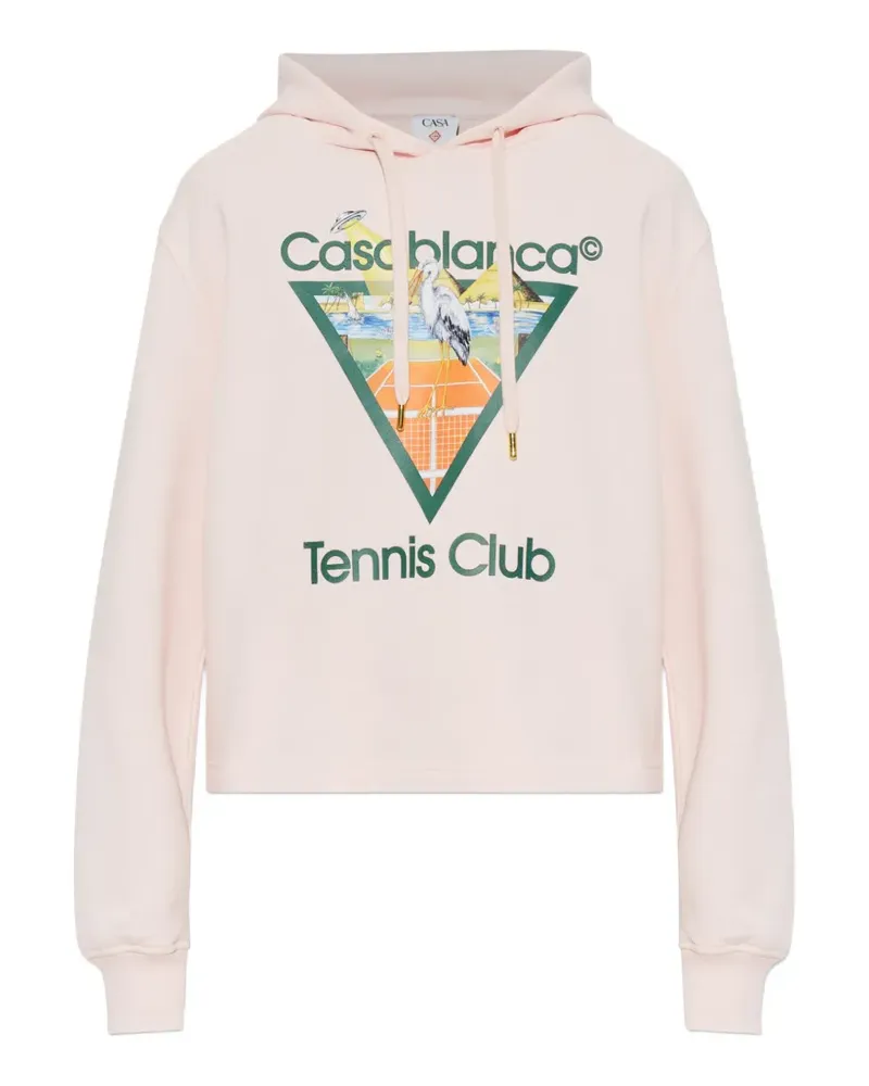 Casablanca Paris Tennis Club Hoodie mit Print - Rosa Rosa