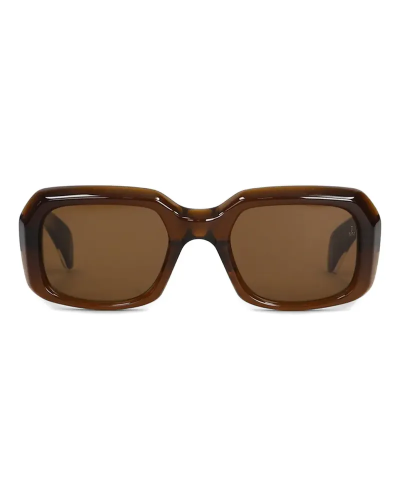 Jacques Marie Mage medium Aldo rectangle-frame sunglasses - Braun Braun