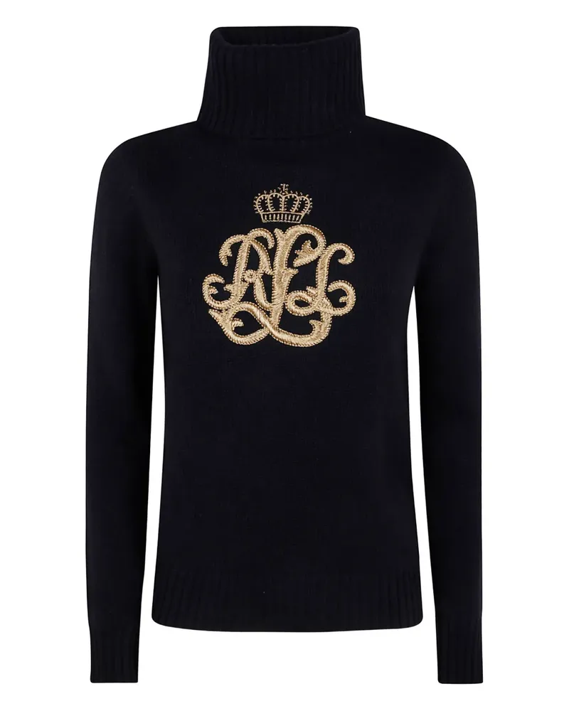 Ralph Lauren roll-neck logo-embroidered sweater - Blau Blau