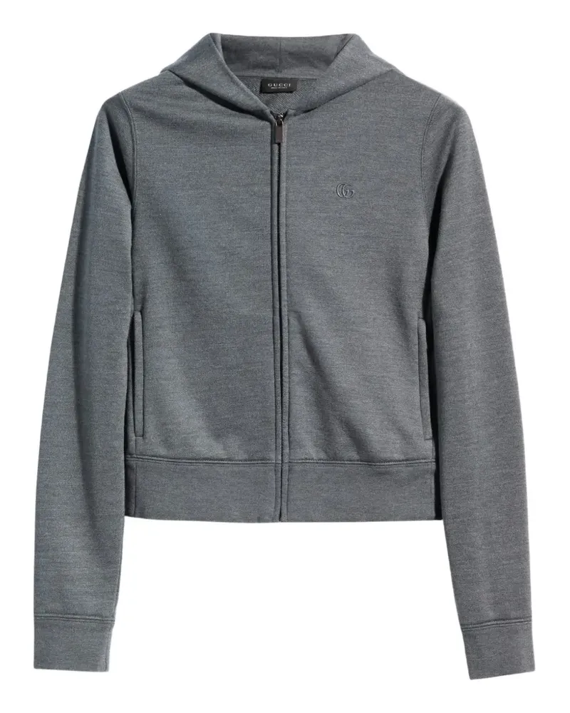 Gucci Kapuzenjacke aus Baumwoll-Seidenjersey - Grau Grau