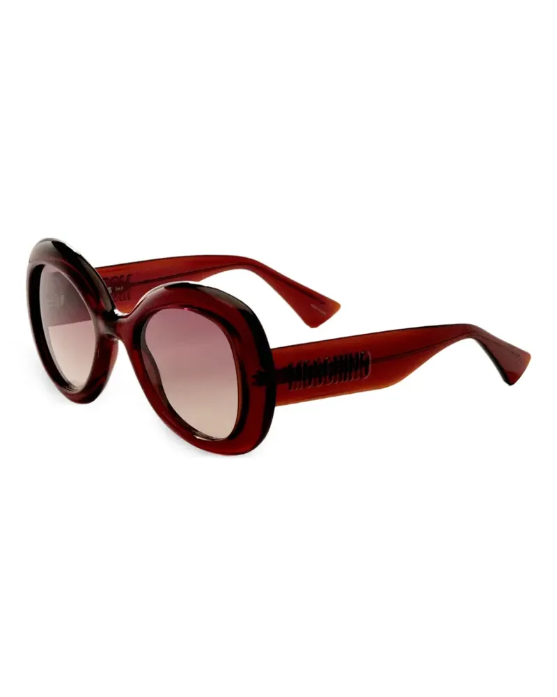 Moschino Sonnenbrille mit rundem Gestell - Rot Rot