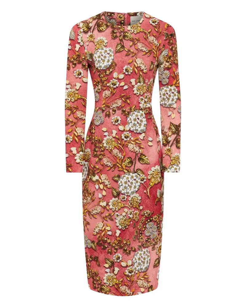 Mary Katrantzou Naomi Midikleid mit Blumen-Print - Rosa Rosa