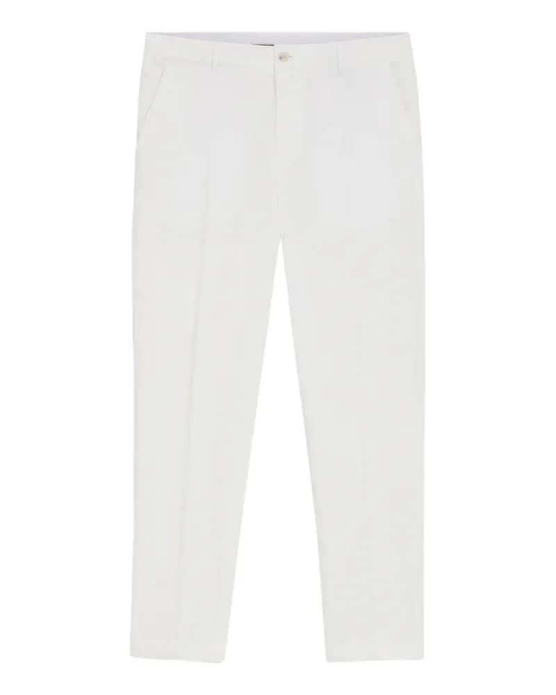 HUGO BOSS Tapered-Hose mit Seersucker-Struktur - Weiß Weiß