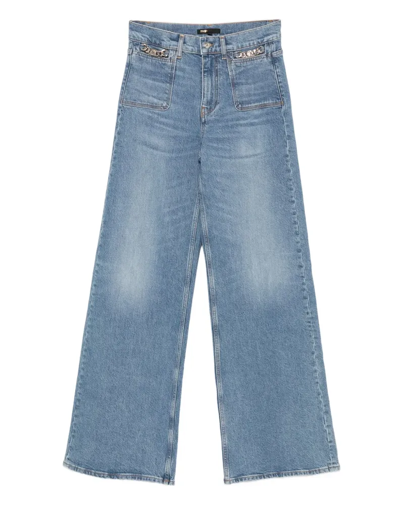 Maje Ausgestellte Jeans mit Kettendetail - Blau Blau