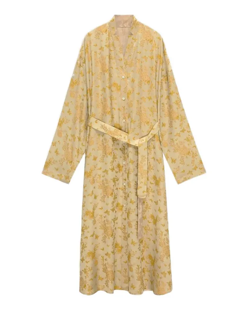 Shanghai Tang Tang jacquard silk coat - Nude Nude