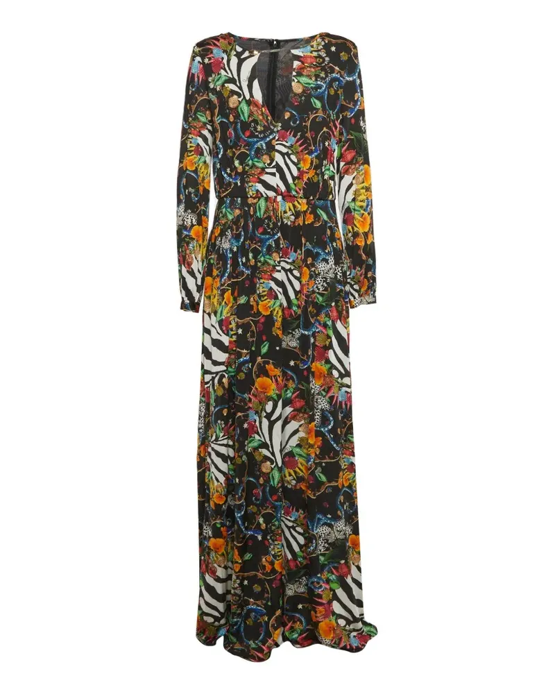 Roberto Cavalli Seashell-print maxi dress - Schwarz Schwarz