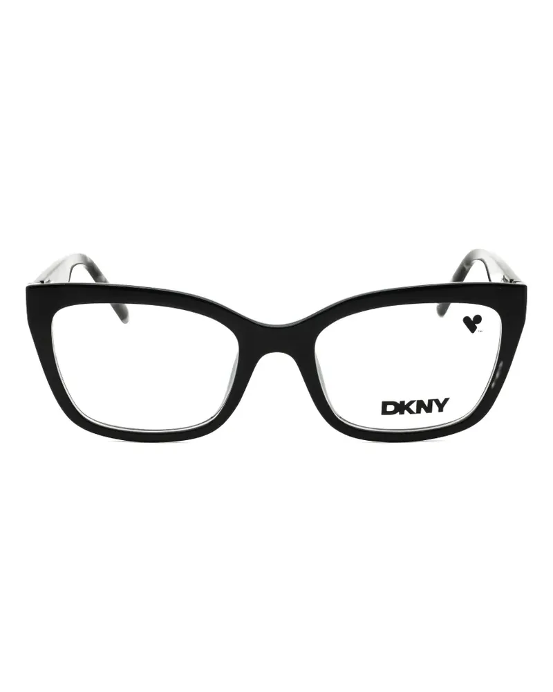 DKNY tortoiseshell-effect-arms glasses - Schwarz Schwarz