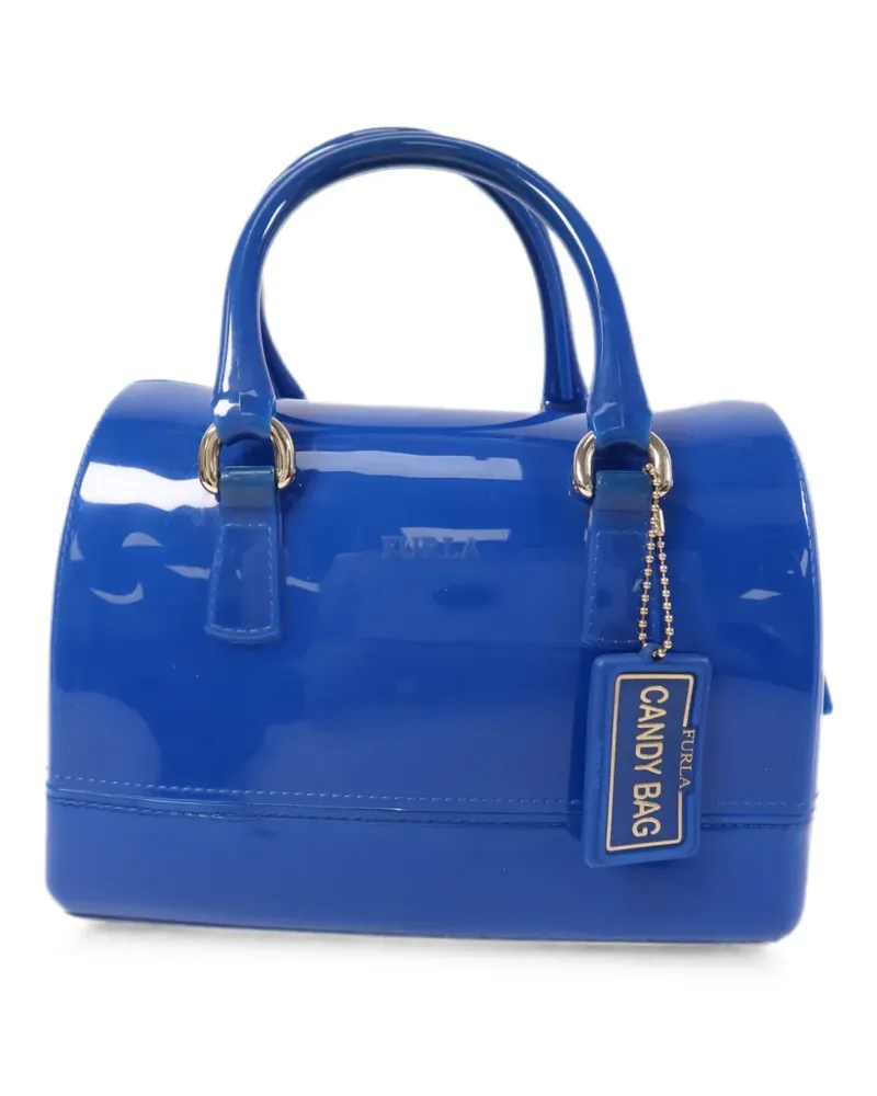 Furla Candy logo-patch tote bag - Blau Blau