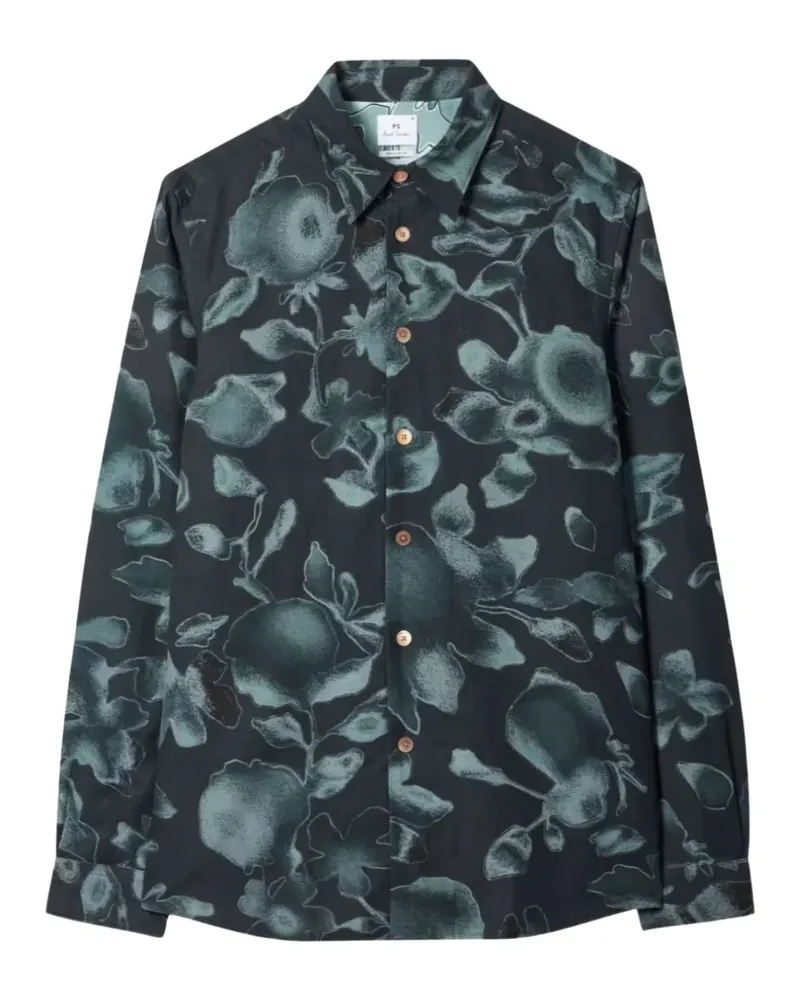 Paul Smith floral-print long-sleeve shirt - Schwarz Schwarz