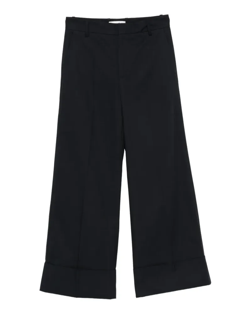 Frame Denim Palazzohose mit Umschlag - Schwarz Schwarz