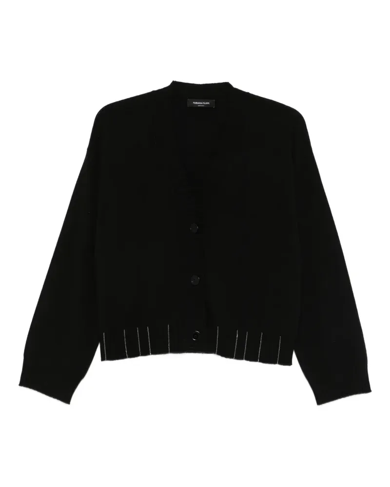 Fabiana Filippi Cardigan mit V-Ausschnitt - Schwarz Schwarz
