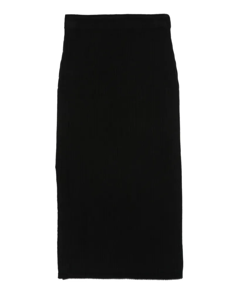 ALLUDE Gerippter Midirock - Schwarz Schwarz