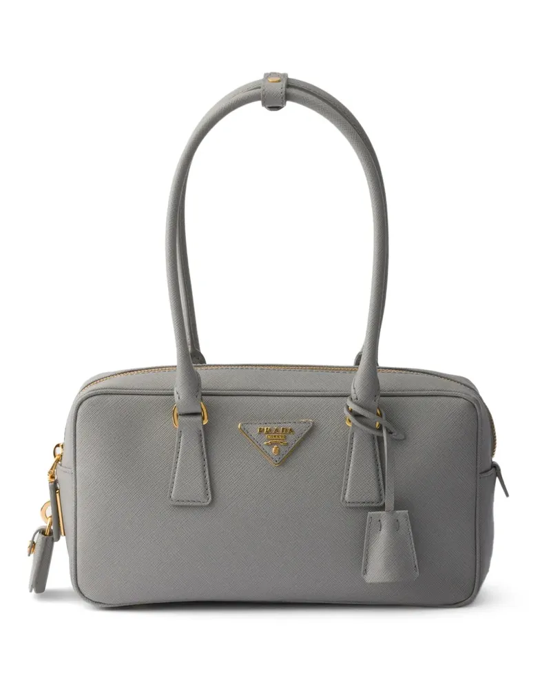 Prada small Saffiano-leather top-handle bag - Grau Grau
