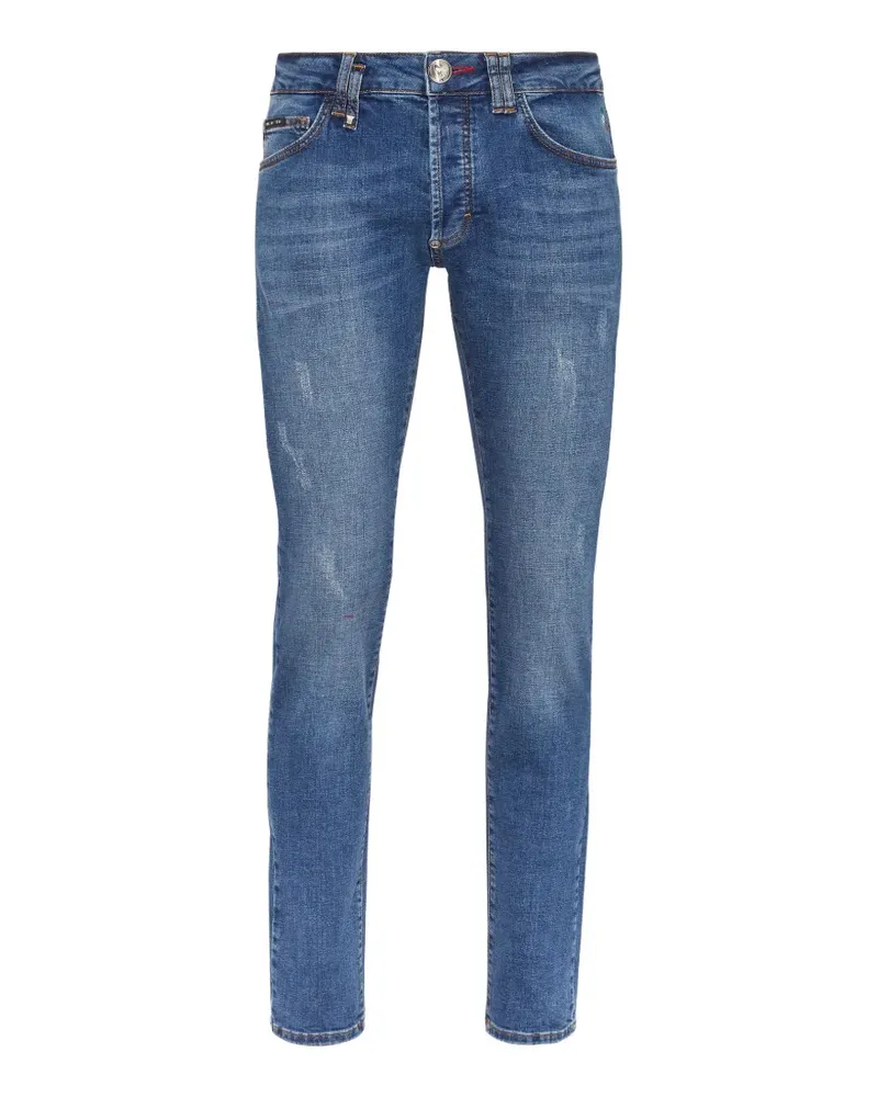 Philipp Plein Klassische Straight-Leg-Jeans - Blau Blau