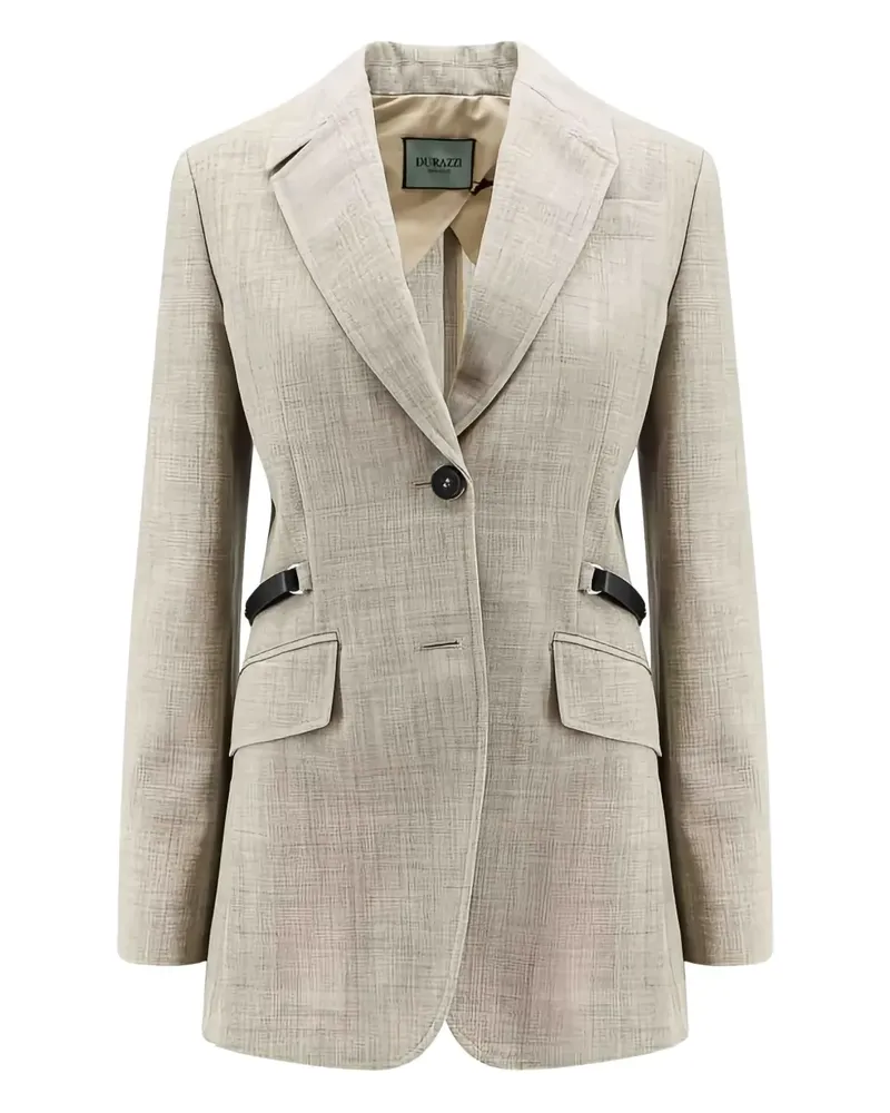 Durazzi Milano buckle blazer - Nude Nude