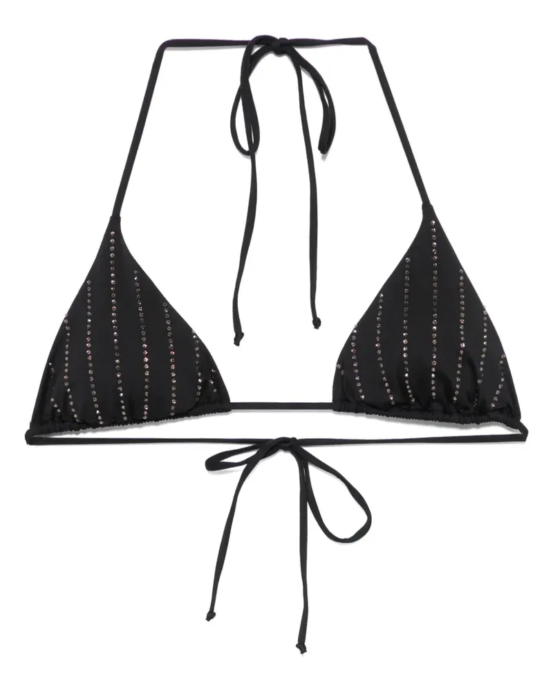 MC2 Saint Barth Bikinioberteil mit Strass - Schwarz Schwarz