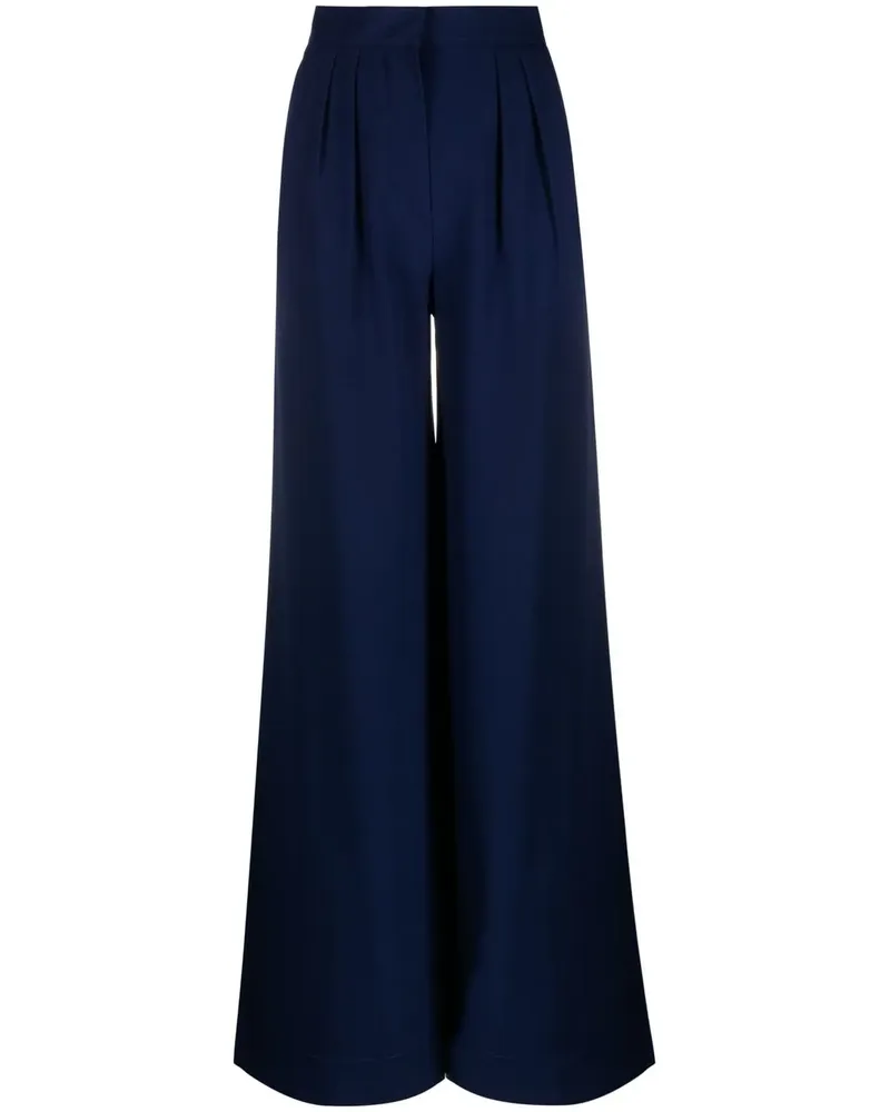 Alberta Ferretti High-Waist-Hose mit weitem Bein - Blau Blau